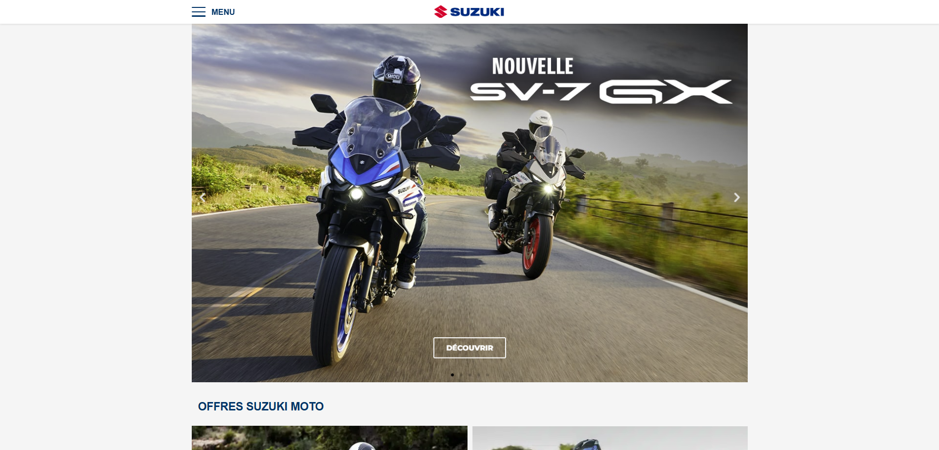 SAÉ 1.05 — Reproduction du site Suzuki Moto